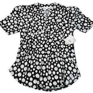 Juniper & Lime Womens Blouse Multi-Color Size Small Polyester Blend Stretch